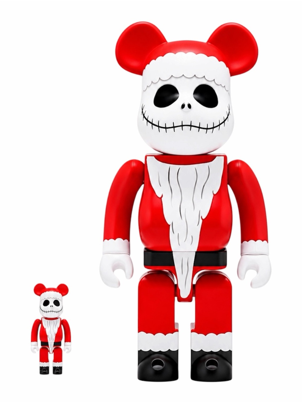 2018 SANTA JACK SKELLINGTON BEARBRICK 100% + 400% SET - PRE-OWNED